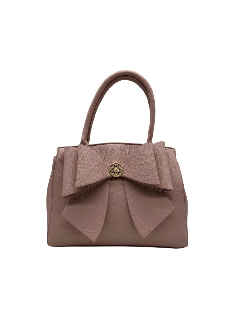 Like Dreams Women Pink Vegan Leather Park Bowtie Satchel